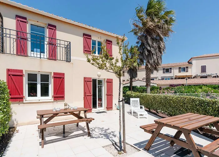 Pavillon 5 Pieces Avec Piscine, Terrasse Et Wifi - 8 Pers, Narbonne-plage - Fr-1-409-28 *