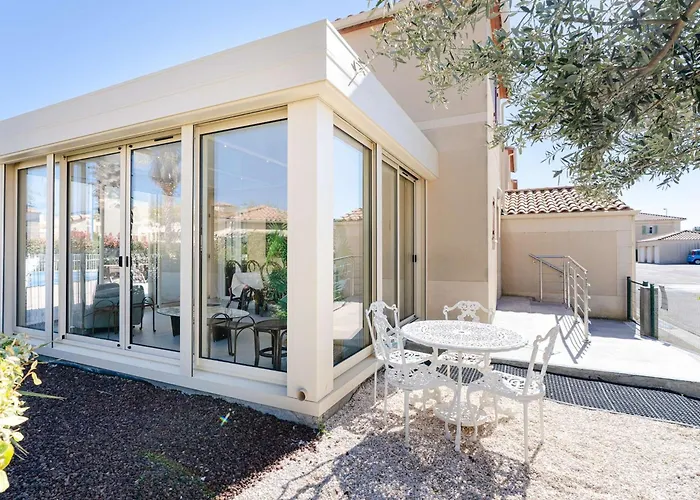 Pavillon 5 Pieces Avec Piscine, Terrasse Et Wifi - 8 Pers, Narbonne-plage - Fr-1-409-28 Villa *
